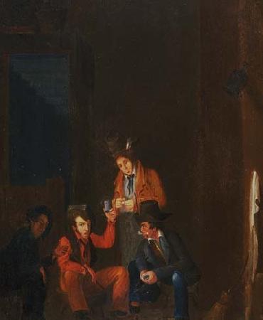 John Wesley Jarvis The Lafitte Brothers in Dominique Yous Bar oil painting image